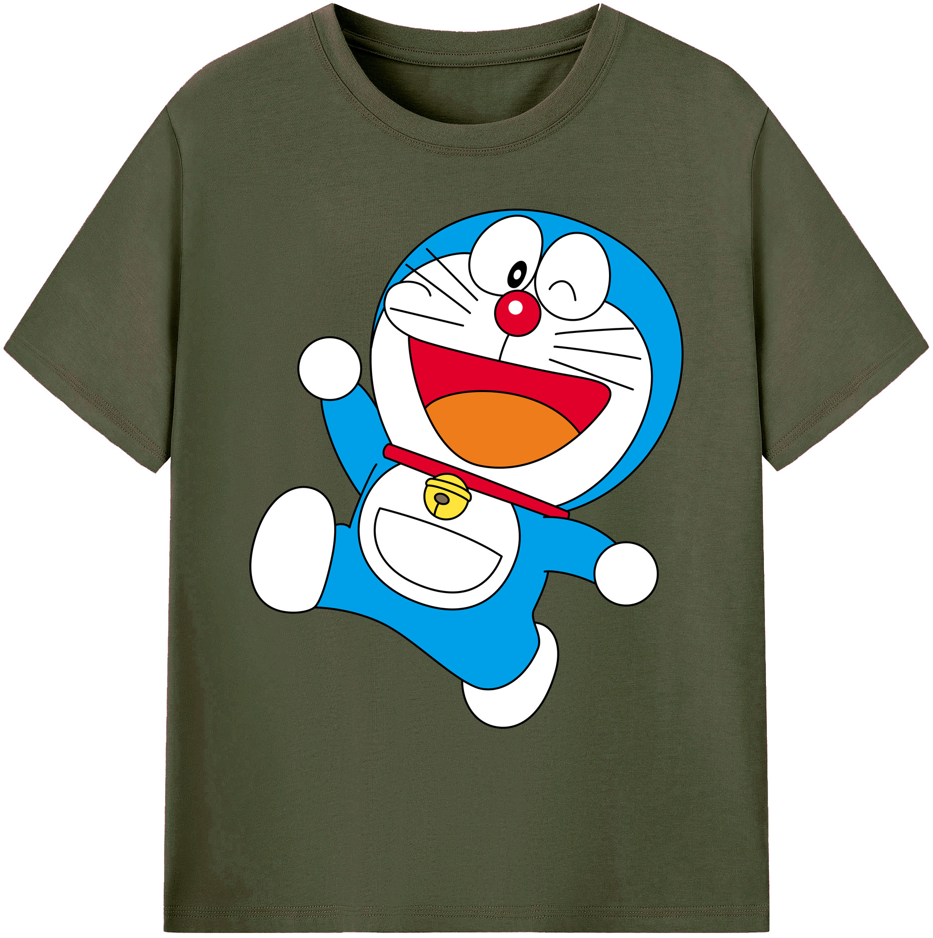 （画像用） ドラえもん Doraemon 綿100％ メンズ半袖Tシャツ｜肌触りやわらか＆通気性